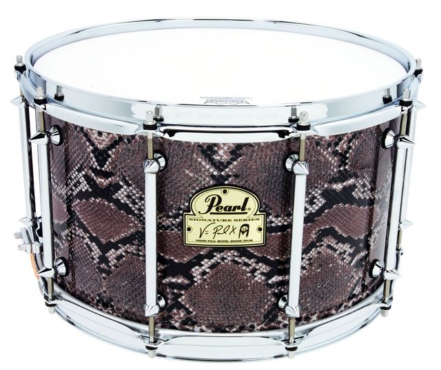 blank The 8" deep drum here is the biggest in the Pearl snare line-up.
